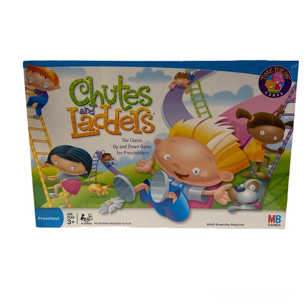 Chutes And Ladders Board Game New Preschool Tabletop Hasbro 2005 2-4 Players